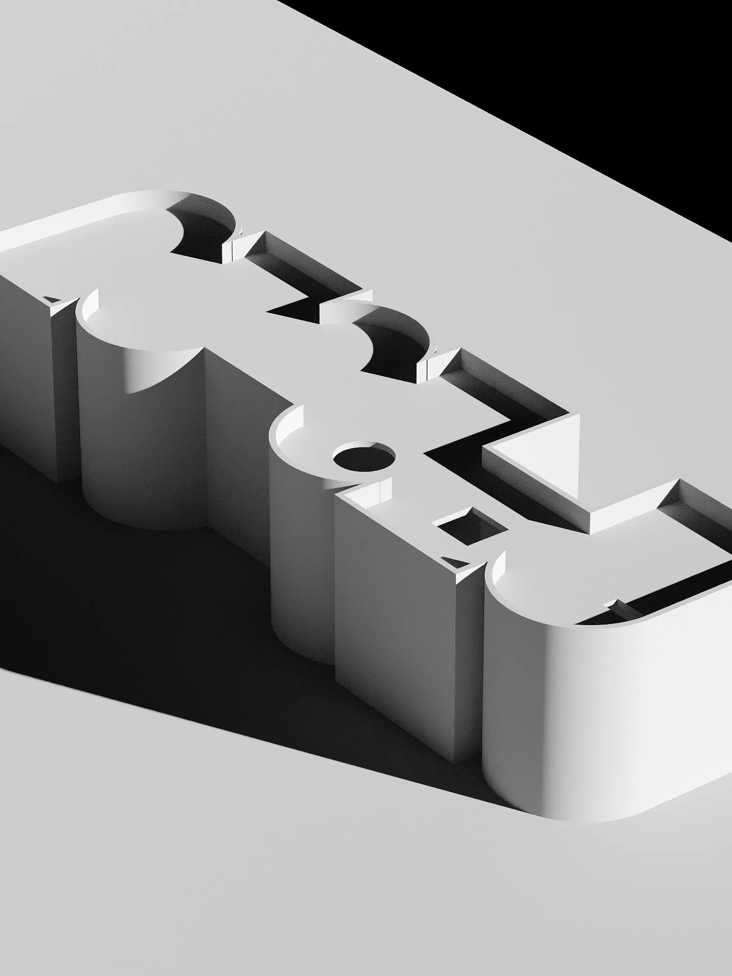 White model from above