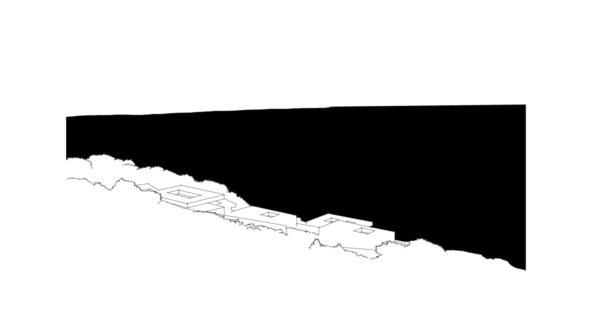 Black landscape silhouette study